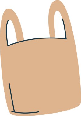 Tekstil Market Torba Vektörü İllüstrasyonu