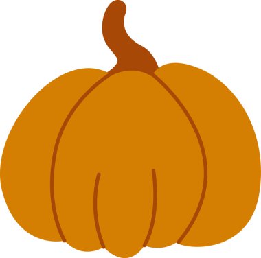 Balkabağı Sonbahar Sebze Vektör İllüstrasyonu