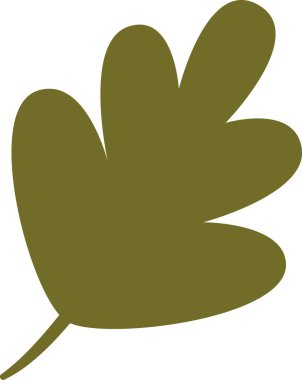 Çiçek Yaprağı Silueti Vektör İllüstrasyonu