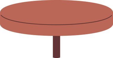 yuvarlak masa simgesi vektör illüstrasyonu