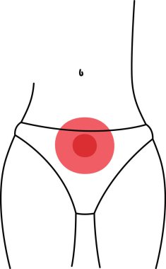 Genital Organlar Çizgisindeki İnsan Ağrısı Resim Vektörü ResimleriComment