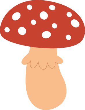 sinek agaric mantar vektör çizim