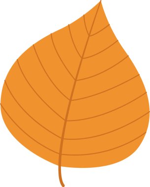 sonbahar ağaç yaprak vektör çizim