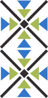 Soyut Geometrik Üçgenler Etnik Desen Vektör Resimlemesi