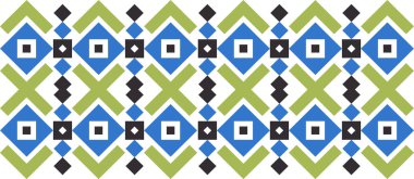 Etnik Süsleme Geometrik Desen Vektör İllüstrasyonu