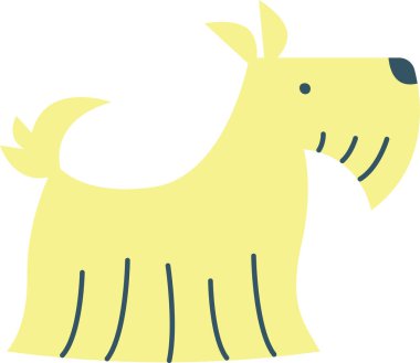 Teriyer Köpek Eli Çekim Vektörü İllüstrasyonu