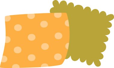 Kumaş Yamaları Vektör İllüstrasyonu Dikiliyor