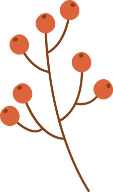 Çilek şube vektör çizim üzerinde