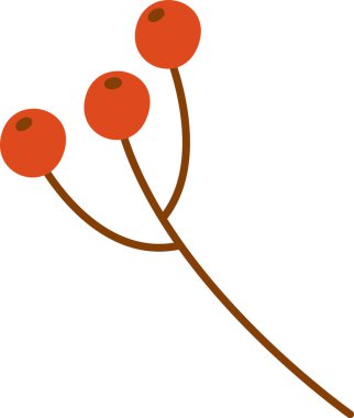 Sonbahar Böğürtlenleri Şube Vektörü İllüstrasyonu