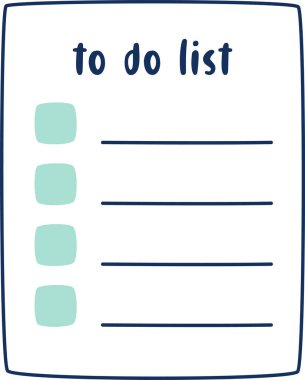 Yapılacaklar Listesi Sayfa Vektörü İllüstrasyonu