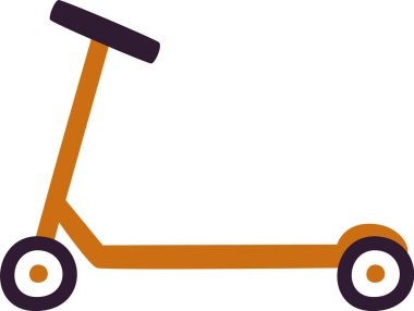 Scooter Çocuk Simgesi Vektör İllüstrasyonu
