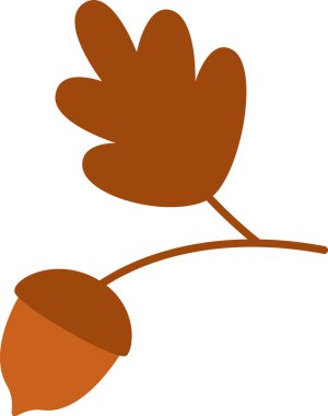 Meşe ağacı ile meşe ağacı illüstrasyonu