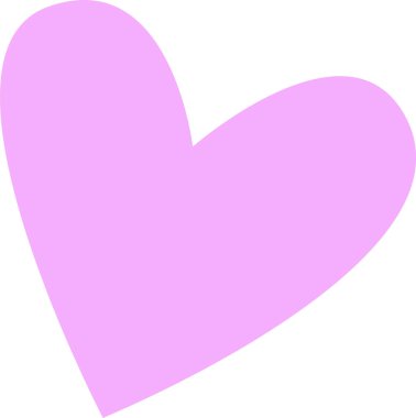 Basit kalp ikonu vektör illüstrasyonu