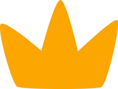 Basit Crown Simgesi Vektör İllüstrasyonu