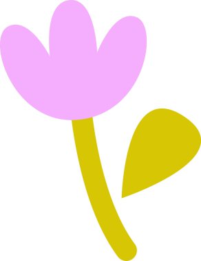 Çiçek Çocuklar Doodle Vektör İllüstrasyonu