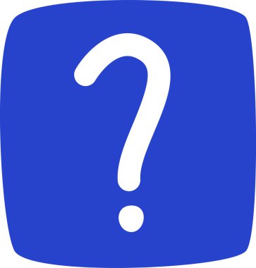 Soru İşareti Kare içinde Doodle Vektör İllüstrasyonu