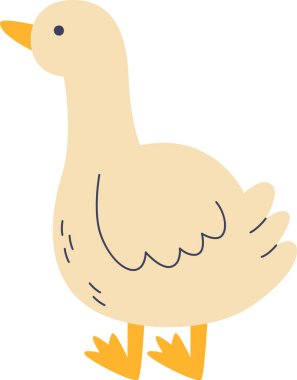 Şirin Bekleyen Kaz Vektörü İllüstrasyonu