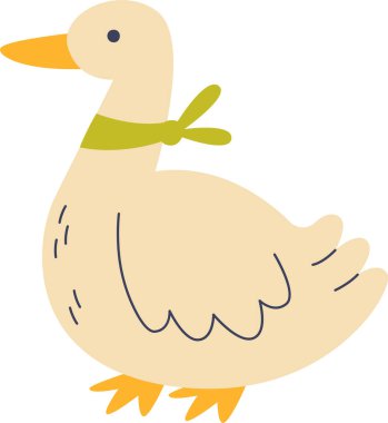 Atkı Vektörü İllüstrasyonlu Kaz