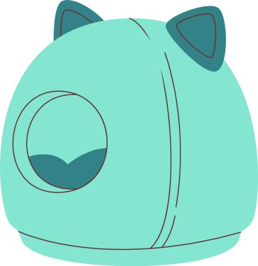 Kedi Evi Yatak Vektörü İllüstrasyonu