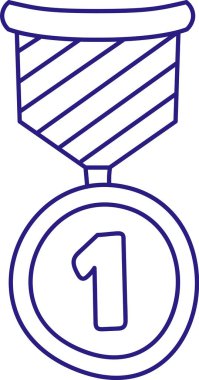 Ödüllü Doodle Madalya Vektörü İllüstrasyonu