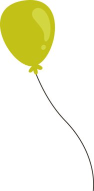 Halat Vektörü İllüstrasyonunda Hava Balonu