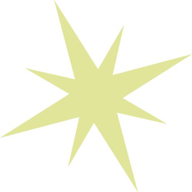 Atom Yıldızı Yüzyılın Ortası Vektör İllüstrasyonu