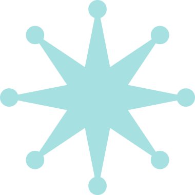 Atom Yıldızı Yüzyılın Ortası Vektör İllüstrasyonu