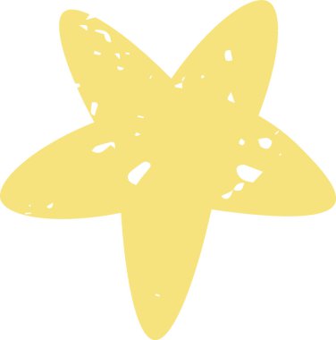 Grunge Desen Vektör İllüstrasyonlu Yıldız