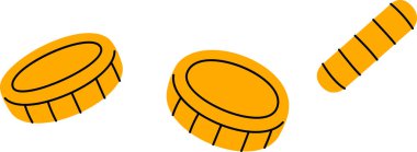 Altın sikke simge vektör çizim