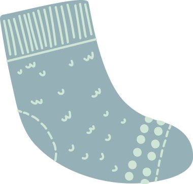 Yılbaşı çorap ikonu vektör çizimi