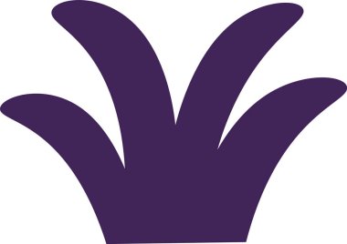 Çimen Bitkisi Silüet Vektörü İllüstrasyonu