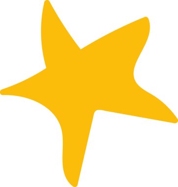 Soyut El Çizimi Yıldız Vektör İllüstrasyonu