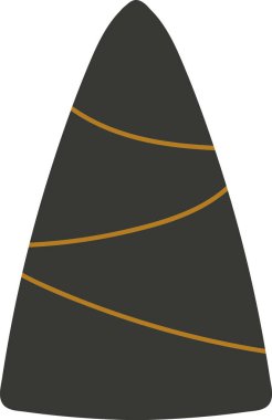 Doodle Basit Noel Ağacı Vektörü İllüstrasyonu