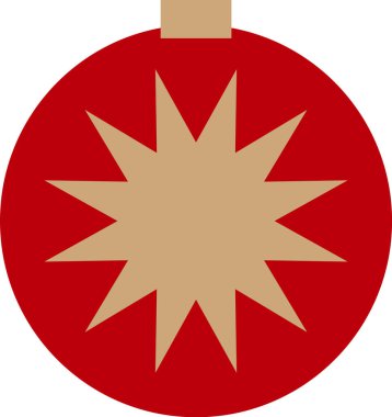 Geometrik Noel Ağacı Balosu Oyuncak Vektörü İllüstrasyonu