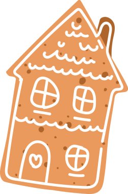 Gingerbread house çerez vektör çizim