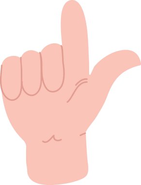 Forefinger Yukarı Vektör İllüstrasyonuyla El