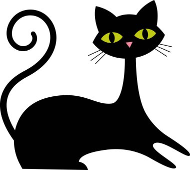 Elle çizilmiş Yalancı Kedi Vektörü İllüstrasyonu