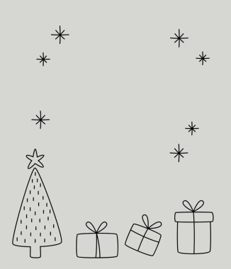 Noel Arkaplan Kutlama Kartı Vektörü İllüstrasyonu