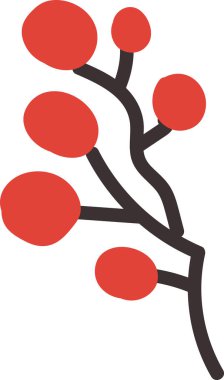 Böğürtlen Vektörü İllüstrasyonlu Şube