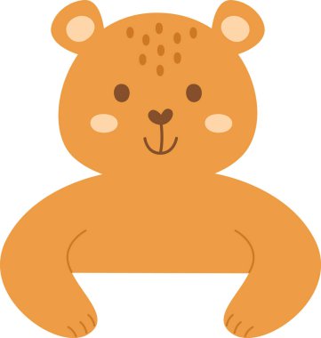 Şirin Dikizci Ayı Vektörü İllüstrasyonu