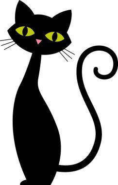 Tarz Vektörü İllüstrasyonunda Elle Çizilmiş Kedi