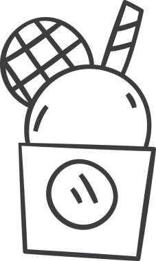 Dondurma Dondurma Konisi Vektör İllüstrasyonu