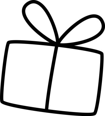 Lined Christmas Hediye Vektörü Çizimi