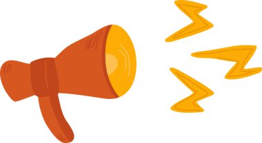 El çizimi Hoparlör Aygıt Vektörü İllüstrasyonu