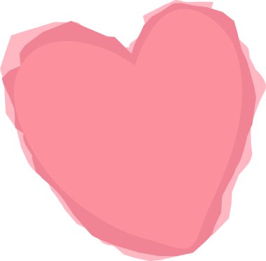 Yırtık Kağıt Kalp Vektörü İllüstrasyonu