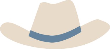Klasik Kovboy Şapka Vektörü İllüstrasyonu