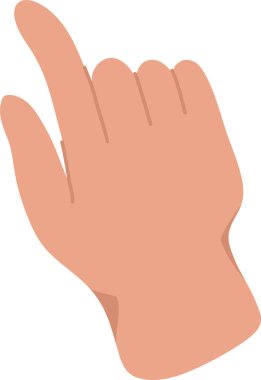 Forefinger Yukarı Vektör İllüstrasyonu ile avuç içi