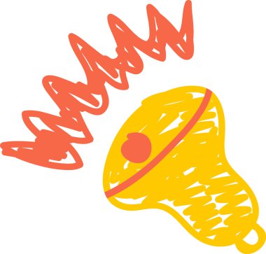 El yapımı Bell Doodle Vektör İllüstrasyonu