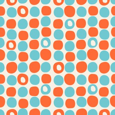 Soyut Kusursuz Desen Fırça Noktaları ve Çember Vektör ResimleriName