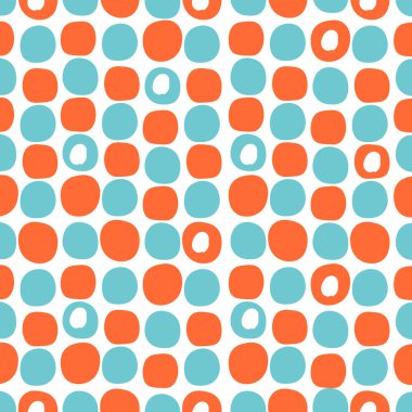 Soyut Kusursuz Desen Fırça Noktaları ve Çember Vektör ResimleriName